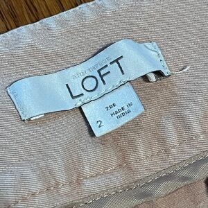 LOFT Pink Cropped Dress Pants